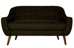 Hygena Lexie Retro Regular Fabric Sofa - Olive
